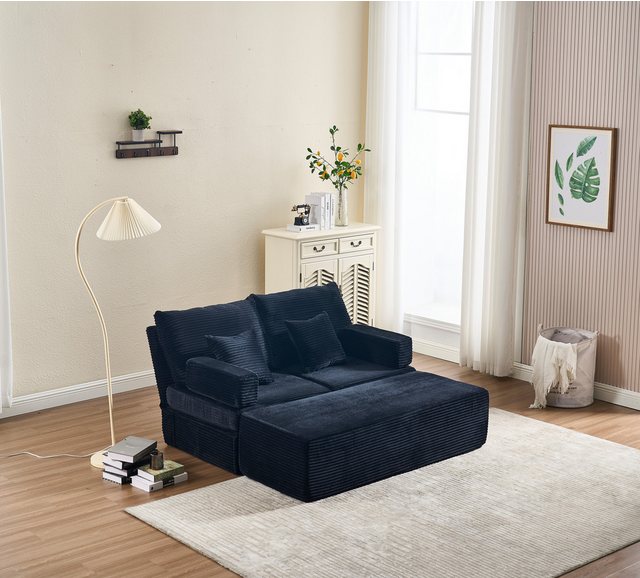 HOMYEDAMIC Big-Sofa Double sofa with footstool günstig online kaufen