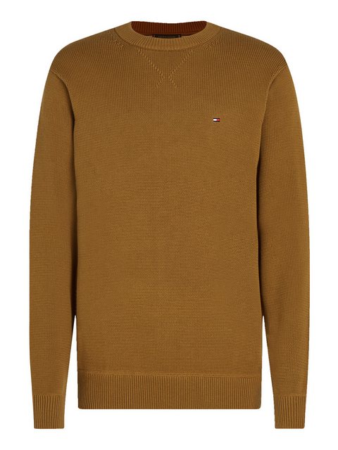 Tommy Hilfiger Strickpullover CHUNKY COTTON C NECK mit Logosrickerei günstig online kaufen