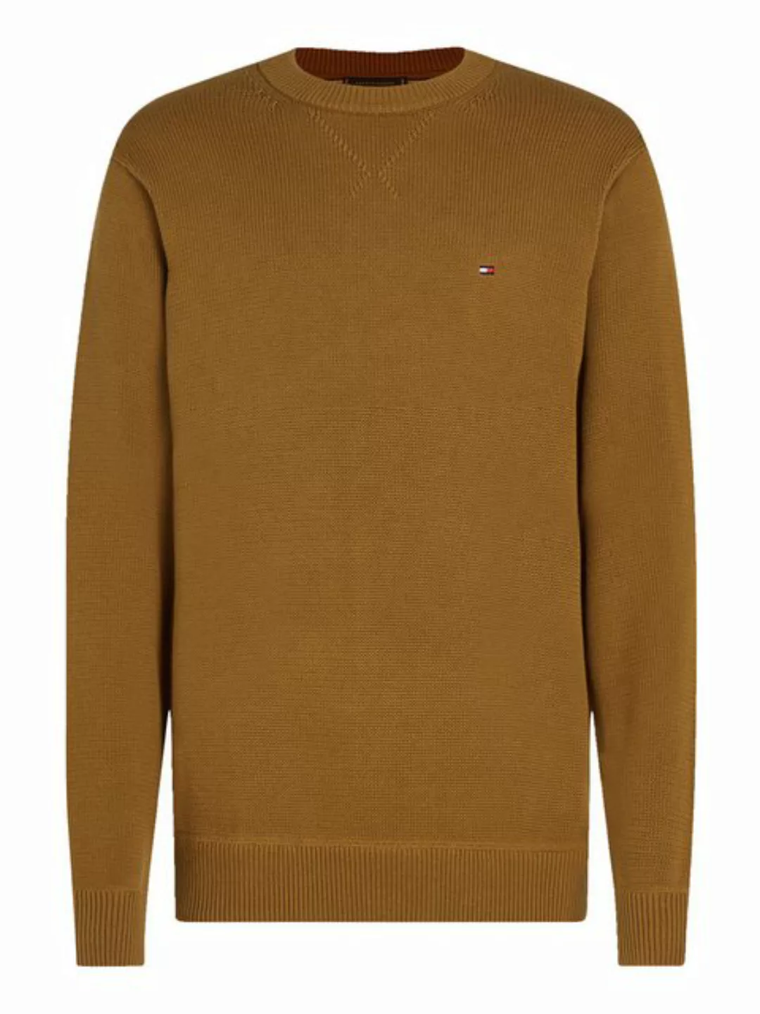 Tommy Hilfiger Strickpullover CHUNKY COTTON C NECK mit Logosrickerei günstig online kaufen