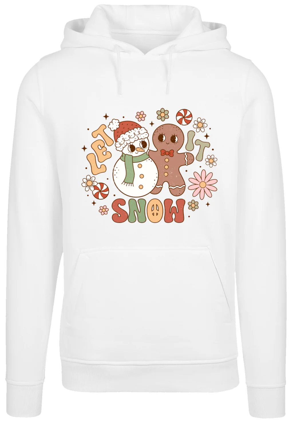 F4NT4STIC Kapuzenpullover "Let It Snow Groovy Christmas Gingerbread", Premi günstig online kaufen