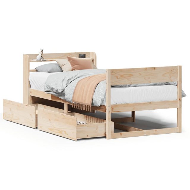 vidaXL Bett, Massivholzbett ohne Matratze 100x200 cm Kiefernholz günstig online kaufen