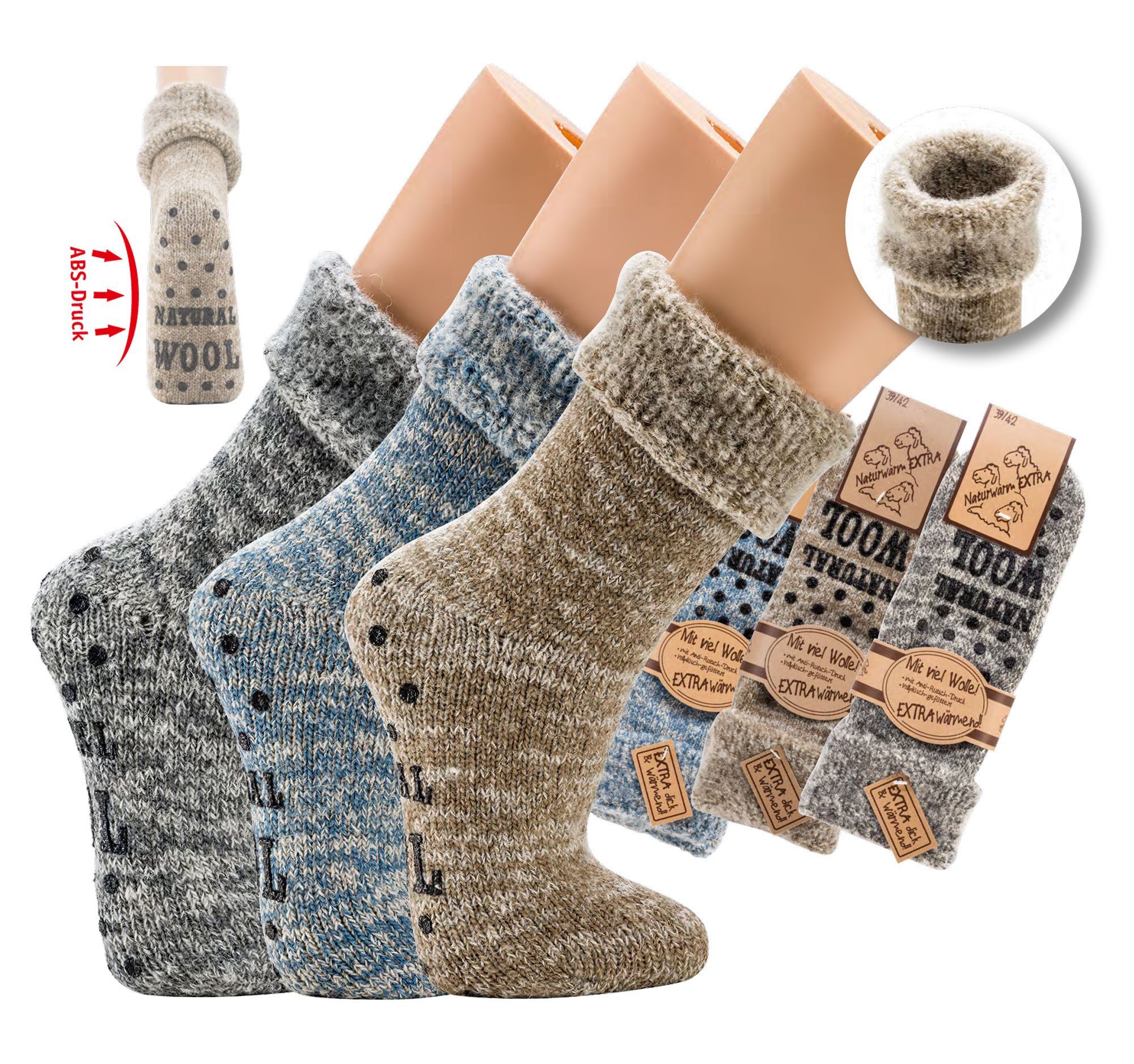 Wowerat ABS-Socken 1 Paar THERMO-Wollsocken mit günstig online kaufen