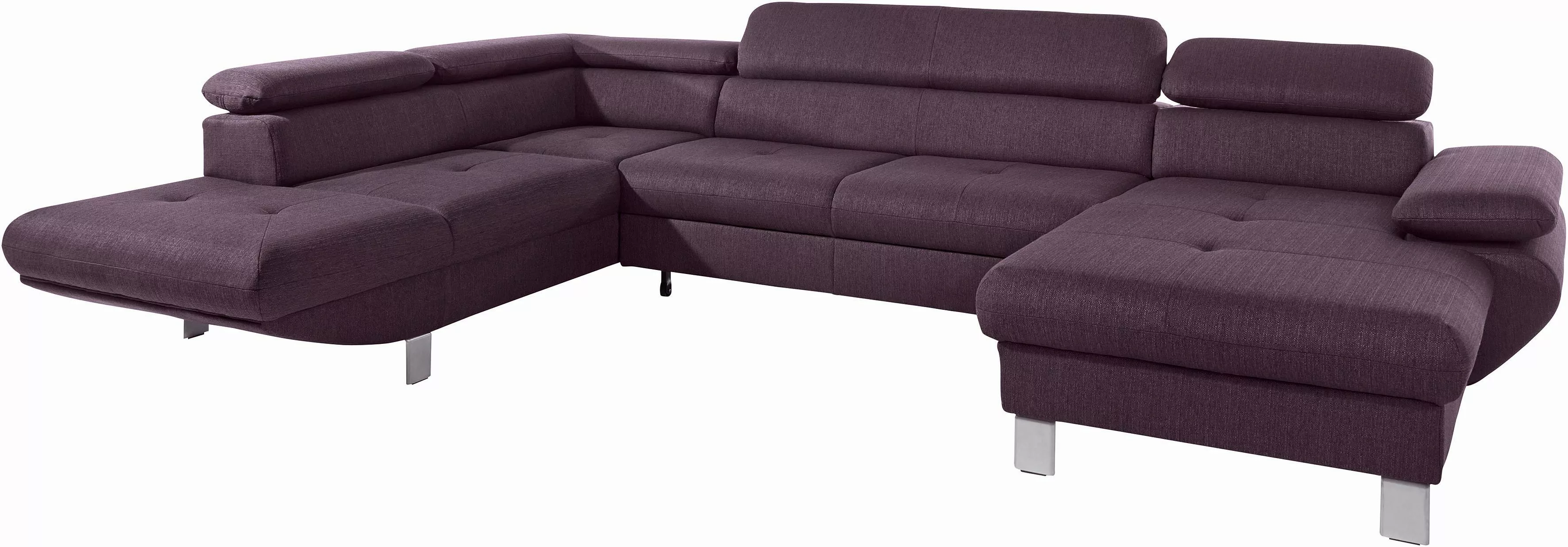 exxpo - sofa fashion Wohnlandschaft "Vinci, U-Form", wahlweise mit Bettfunk günstig online kaufen