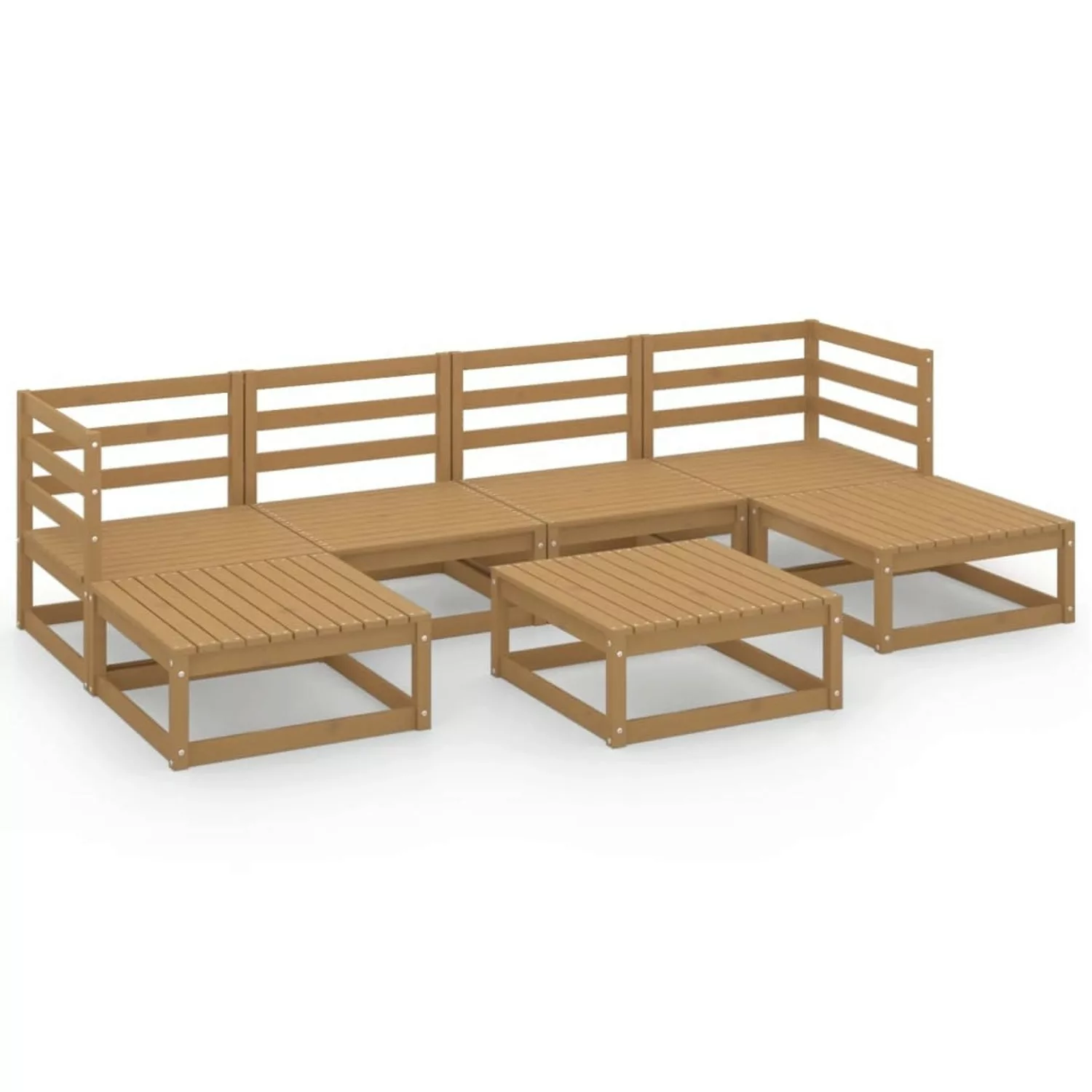 7-tlg. Garten-lounge-set Massivholz Kiefer günstig online kaufen