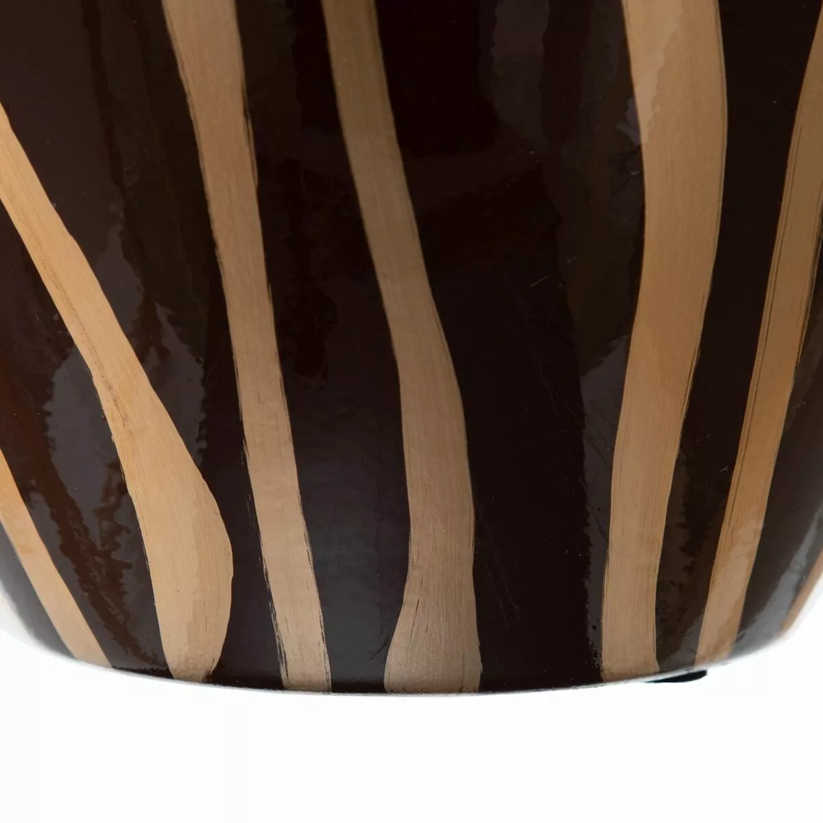 Vase 21,5 X 21,5 X 36 Cm Zebra Aus Keramik Gold Braun günstig online kaufen