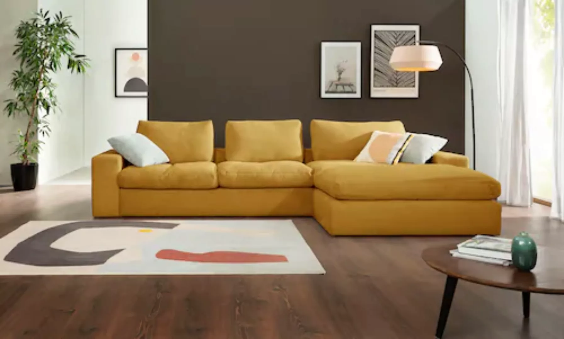 alina Ecksofa "Sandy", mit Recamiere, in modernem Cordstoff günstig online kaufen