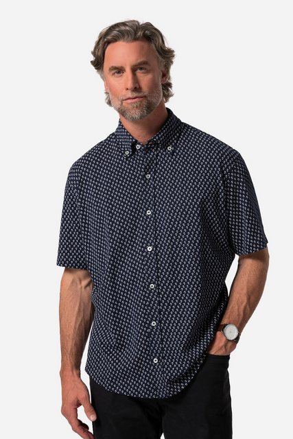 Boston Park Kurzarmhemd Boston Park Piqué-Hemd Halbarm Minimal Druck günstig online kaufen
