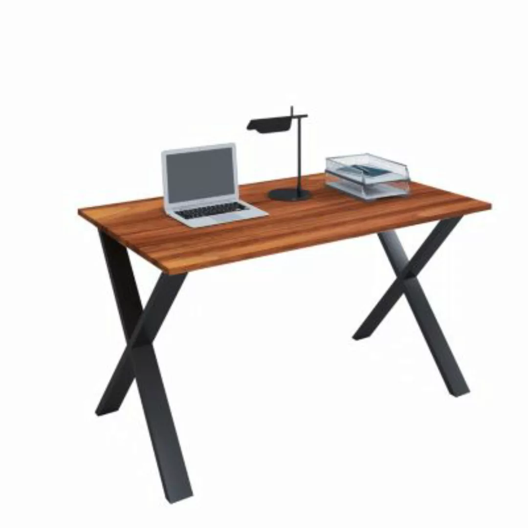VCM Holz Schreibtisch Computertisch Arbeitstisch Büromöbel Lona U Alu Silbe günstig online kaufen