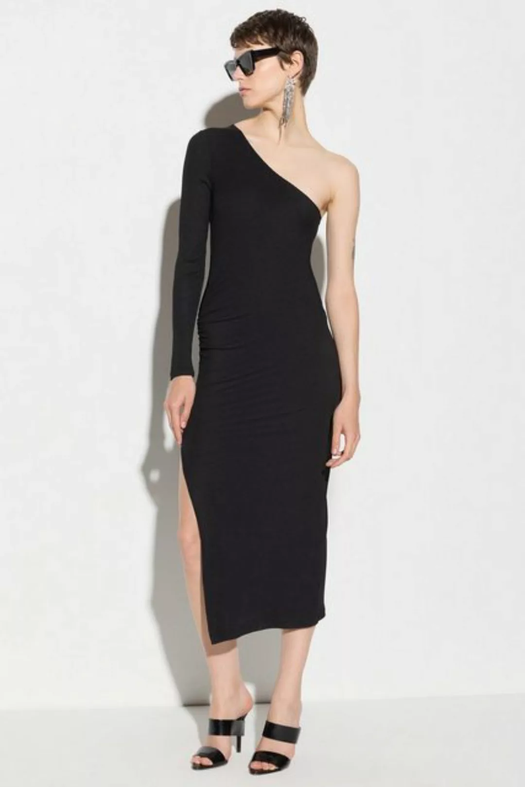 No Matter What One-Shoulder-Kleid mit seitlichen Raffungen günstig online kaufen