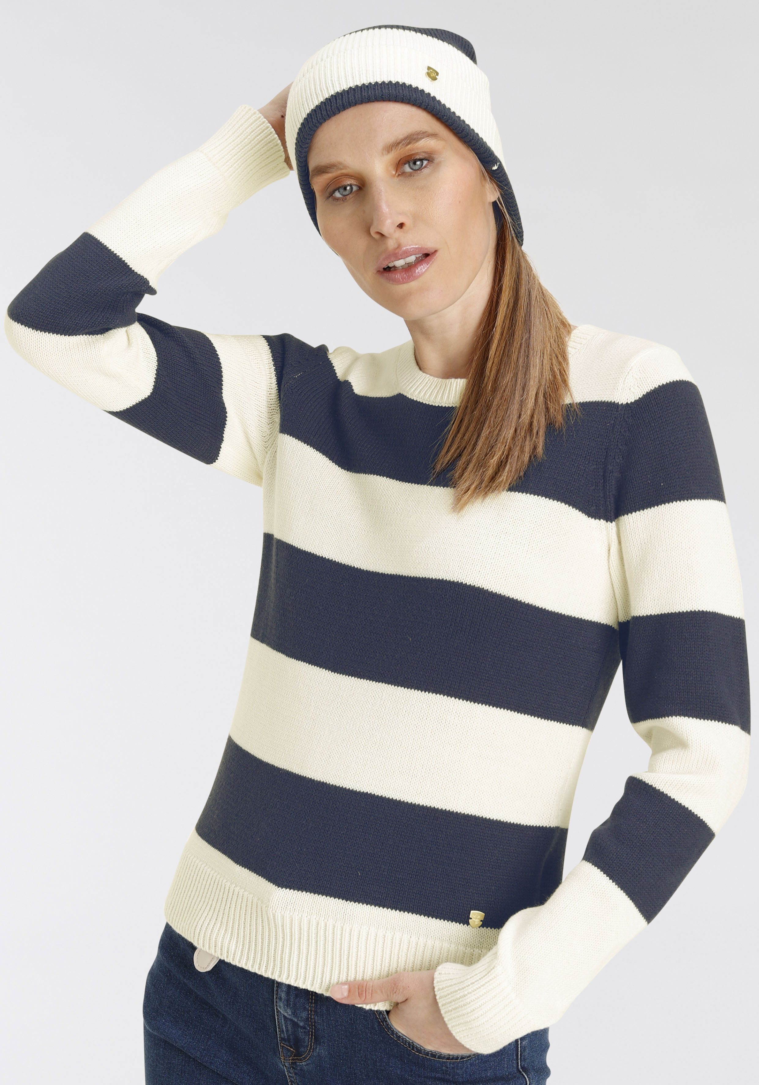 DELMAO Rundhalspullover (Set, 2-tlg., Pullover + günstig online kaufen