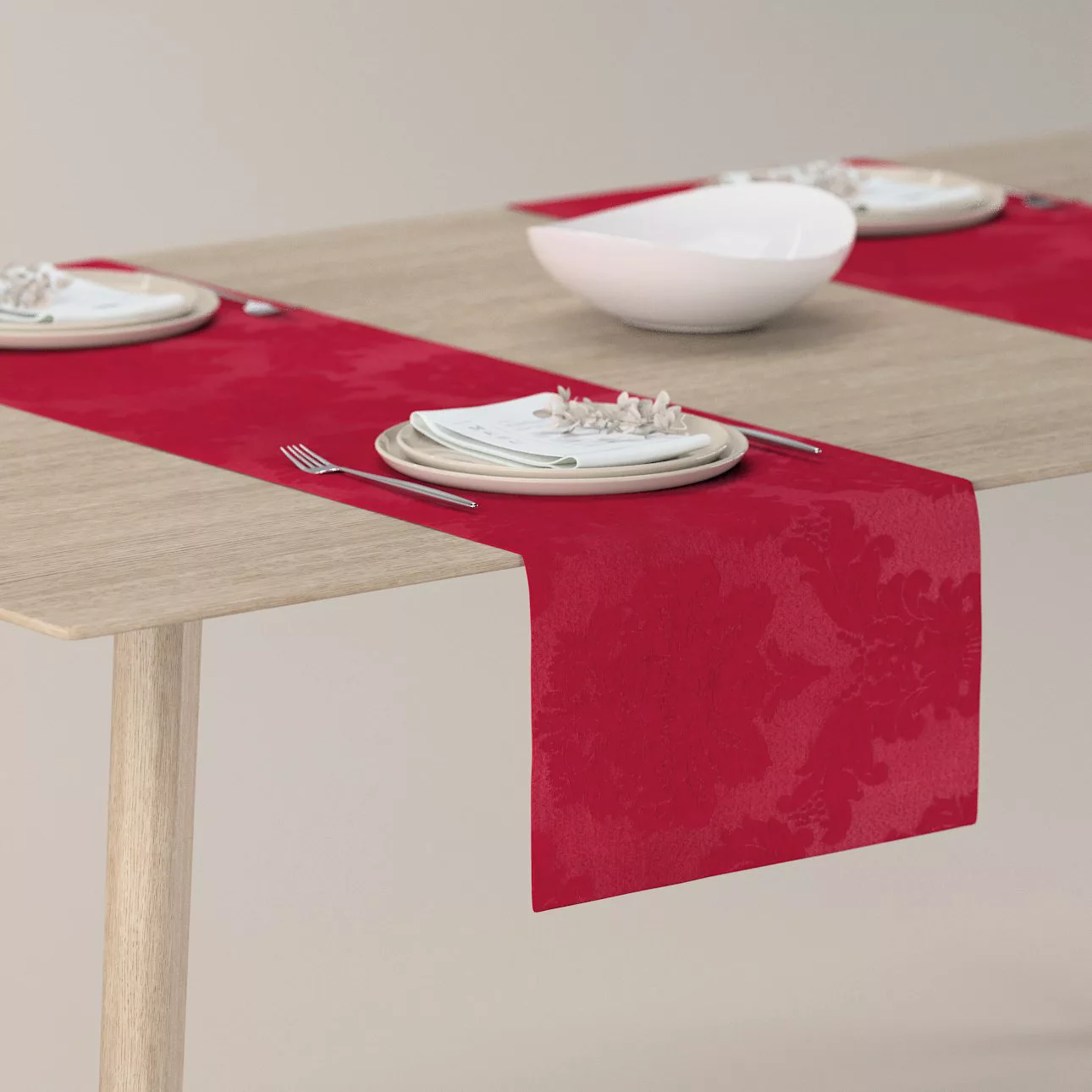 Tischläufer, rot , 40 x 130 cm, Damasco (613-13) günstig online kaufen