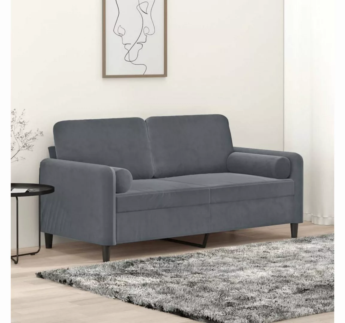 vidaXL Sofa Sofa mit Zierkissen Samt, 140 cm, 2-Sitzer günstig online kaufen