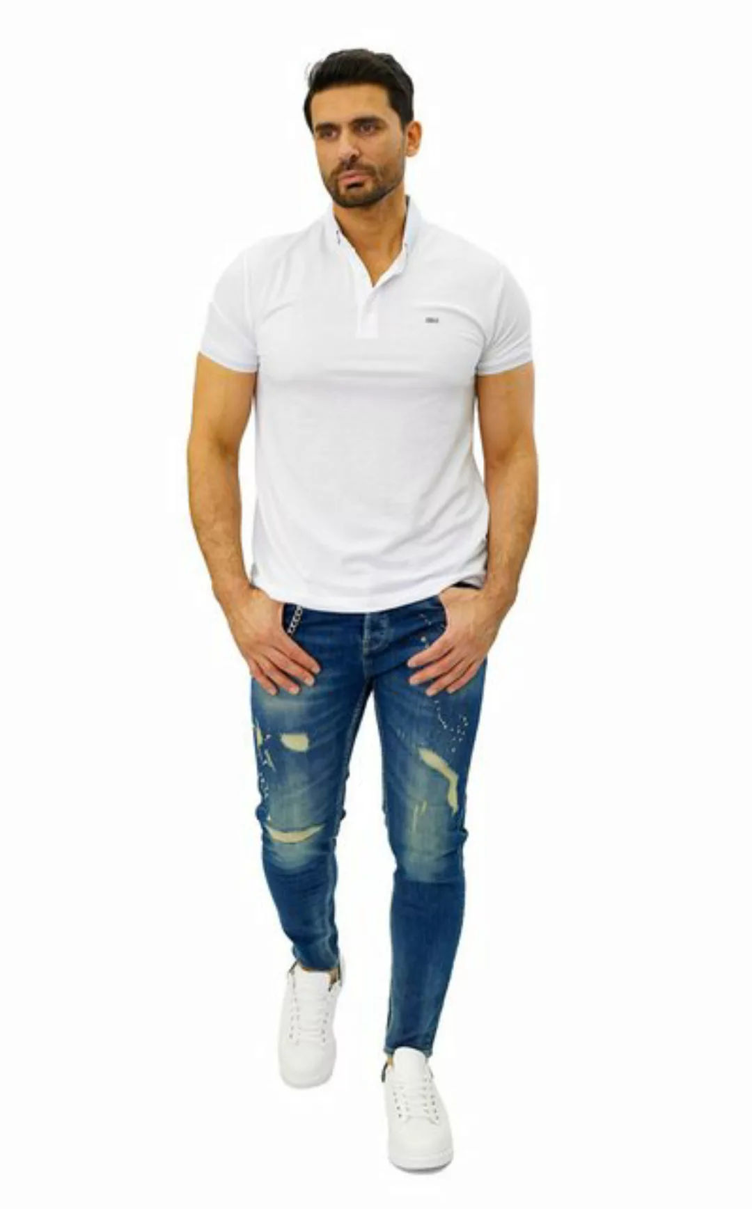 Denim Distriqt Poloshirt Sommer Poloshirt Polo-Shirt kurzarm, Piqué, Kragen günstig online kaufen