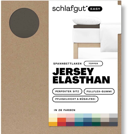 Schlafgut Spannbettlaken »EASY Jersey Elasthan Topper«, MADE IN GREEN by OE günstig online kaufen