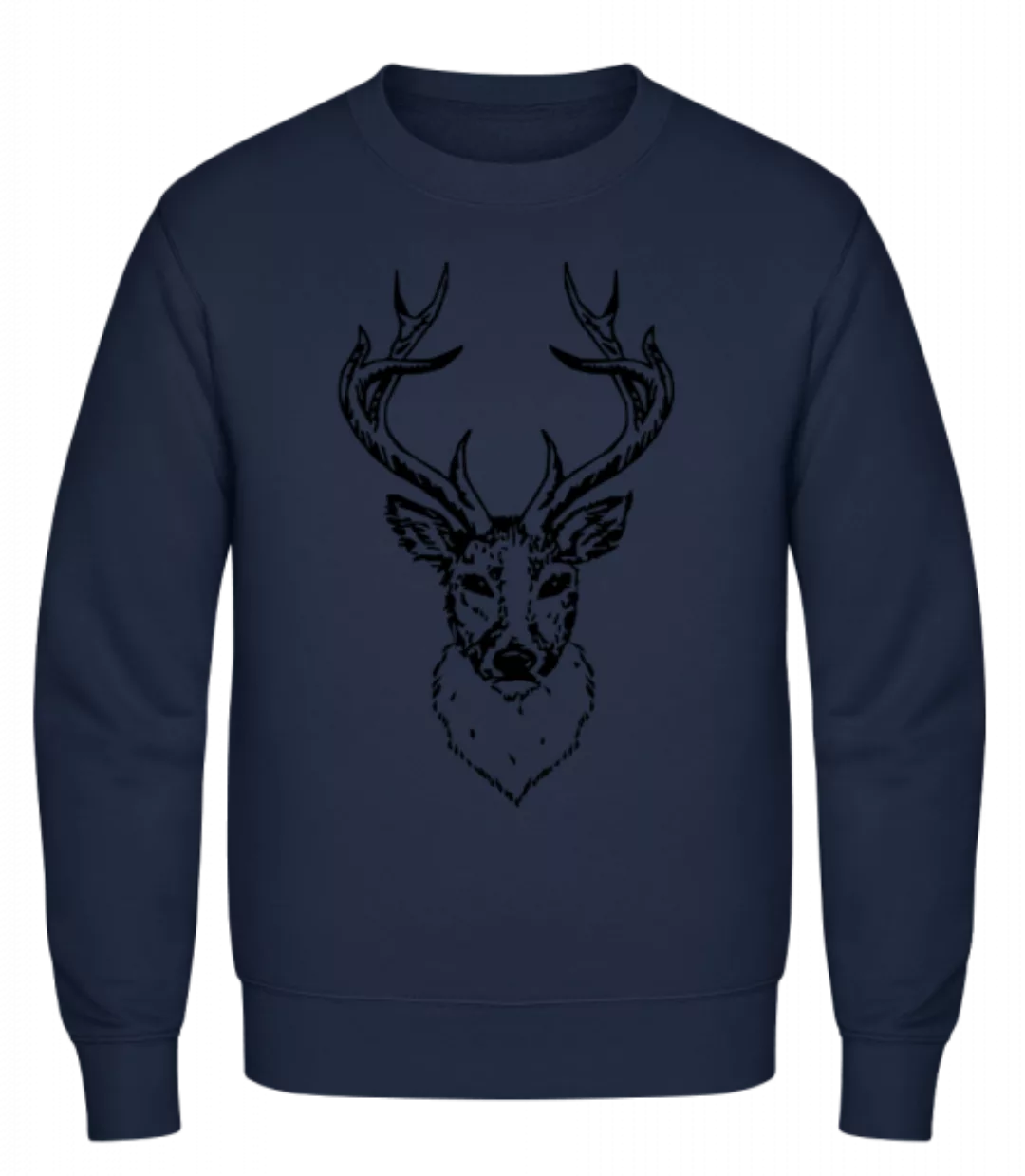 Deer Head Black · Männer Pullover günstig online kaufen