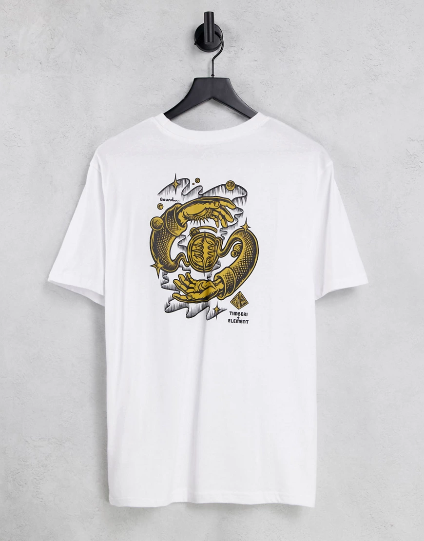 Element – Rotation – T-Shirt in Weiß mit Rückenaufdruck günstig online kaufen