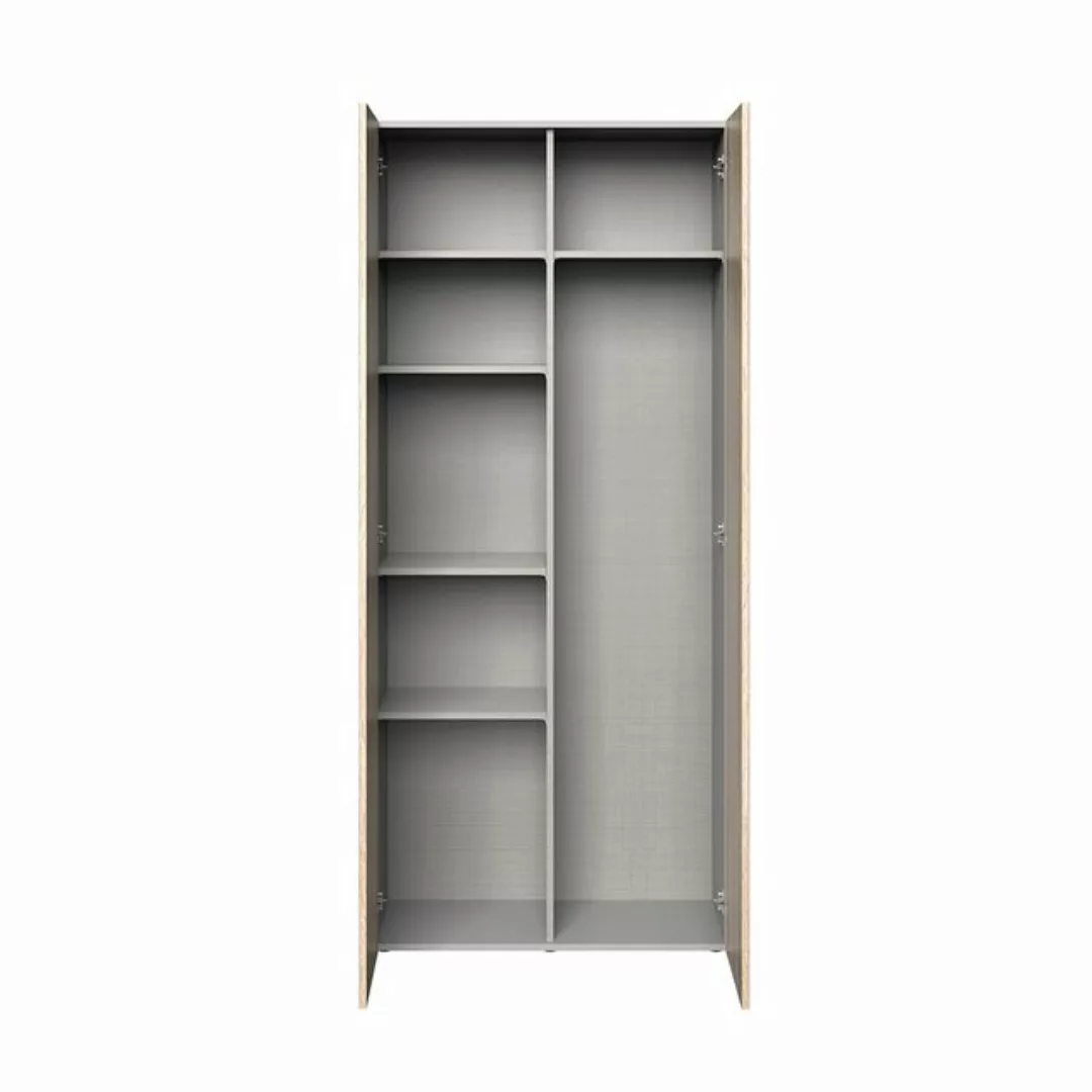 Lomadox Mehrzweckschrank MIAMI-43 Eiche, 2 Türen, ca. 80/185/40 cm günstig online kaufen