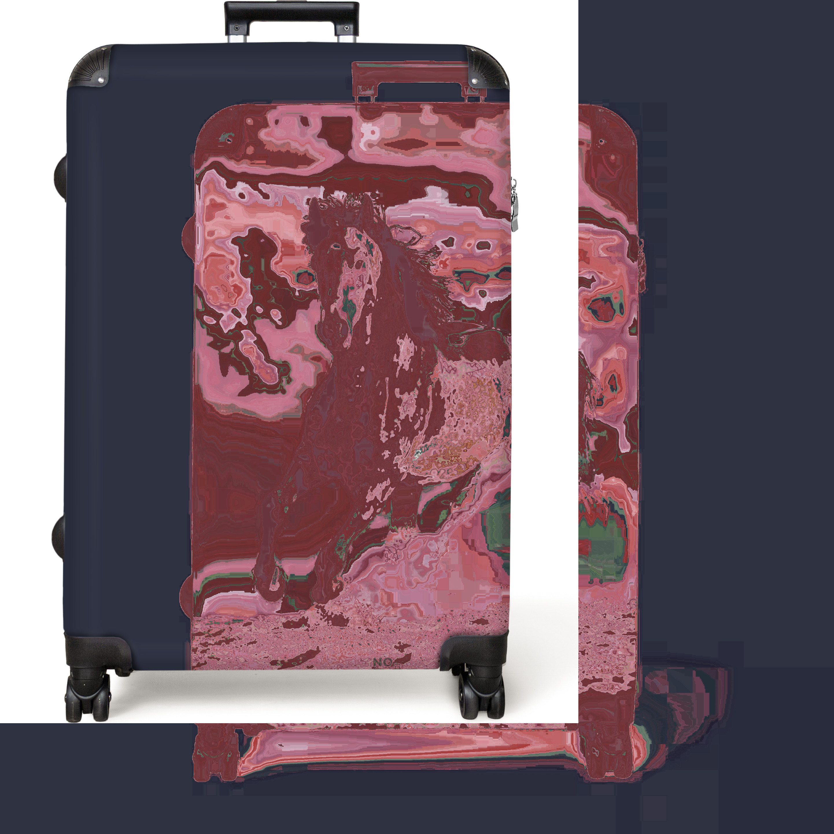 NoBoringSuitcases.com© Hartschalen-Trolley Blumen - Rosa - günstig online kaufen