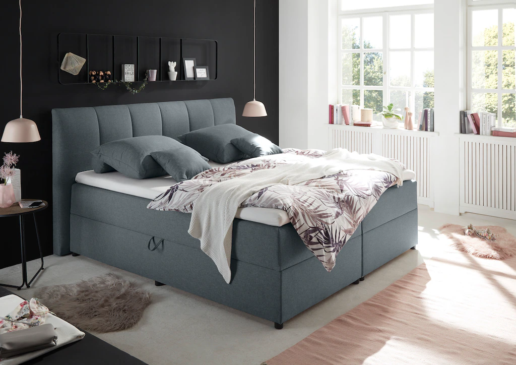 ED EXCITING DESIGN Boxspringliege (160 x 200 cm, Granada) günstig online kaufen