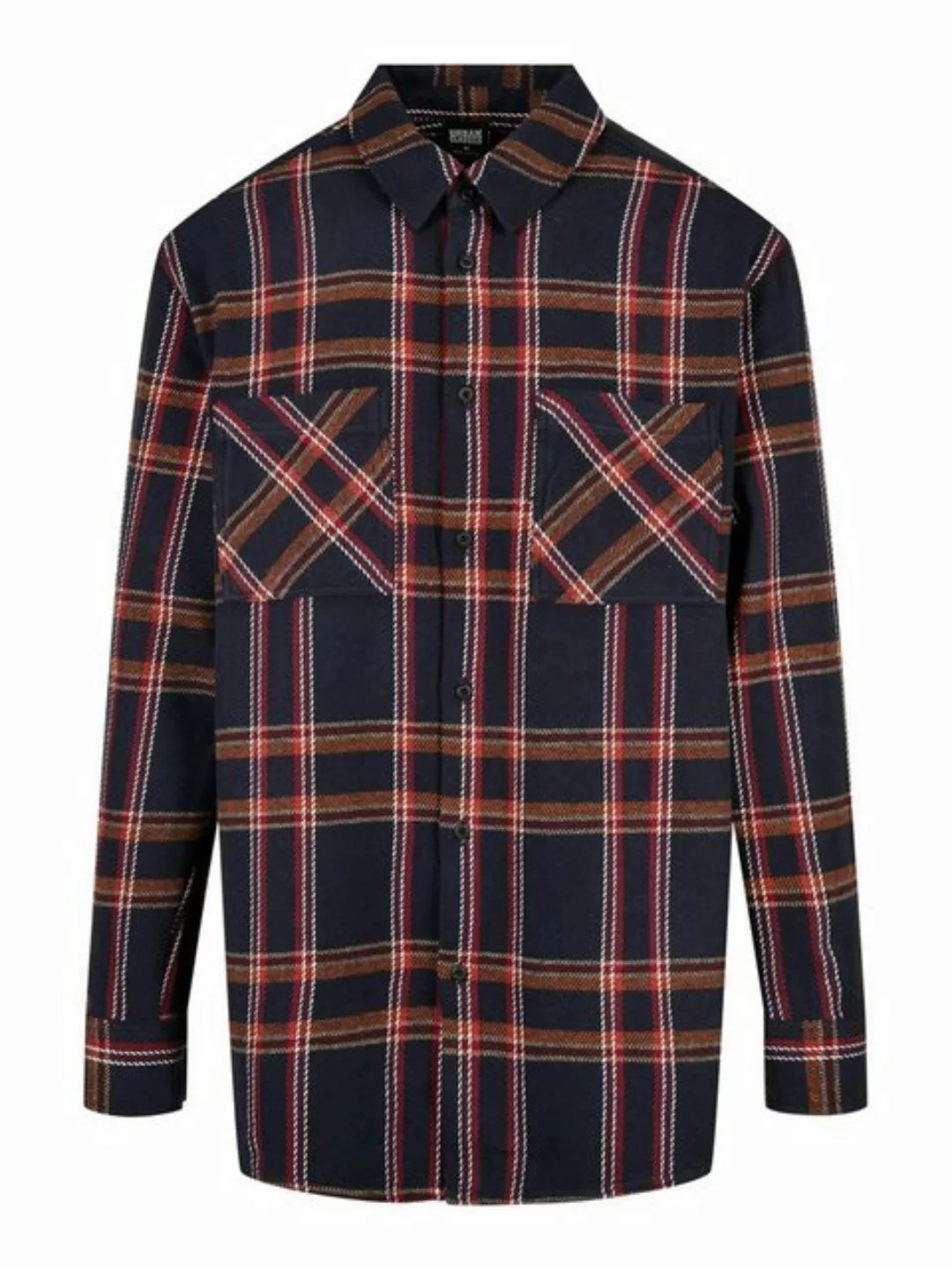 URBAN CLASSICS Langarmhemd Urban Classics Herren Heavy Long Oversized Check günstig online kaufen