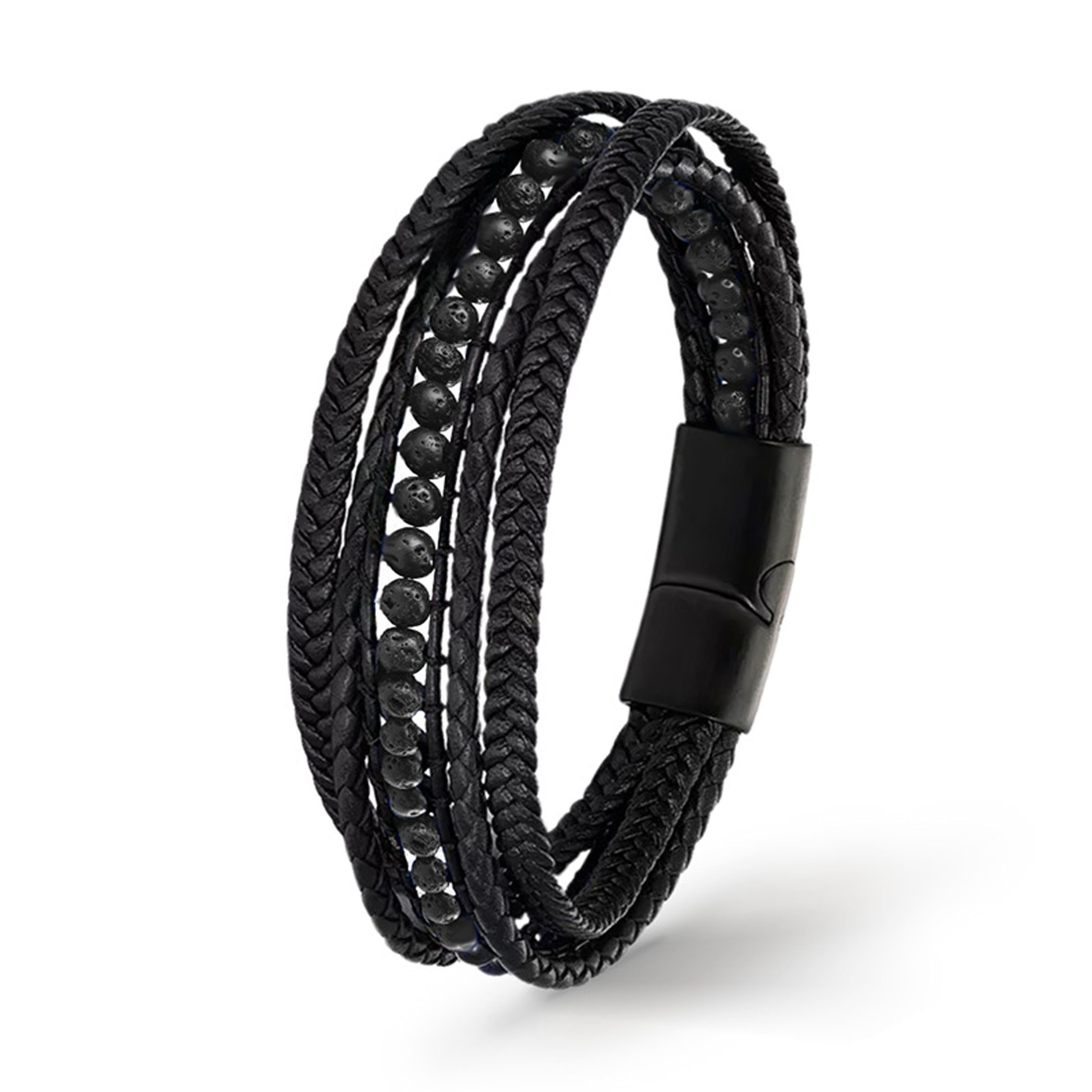 UNIQAL.de Lederarmband Lederarmband Herren "DELUXE" Perlenarmband günstig online kaufen
