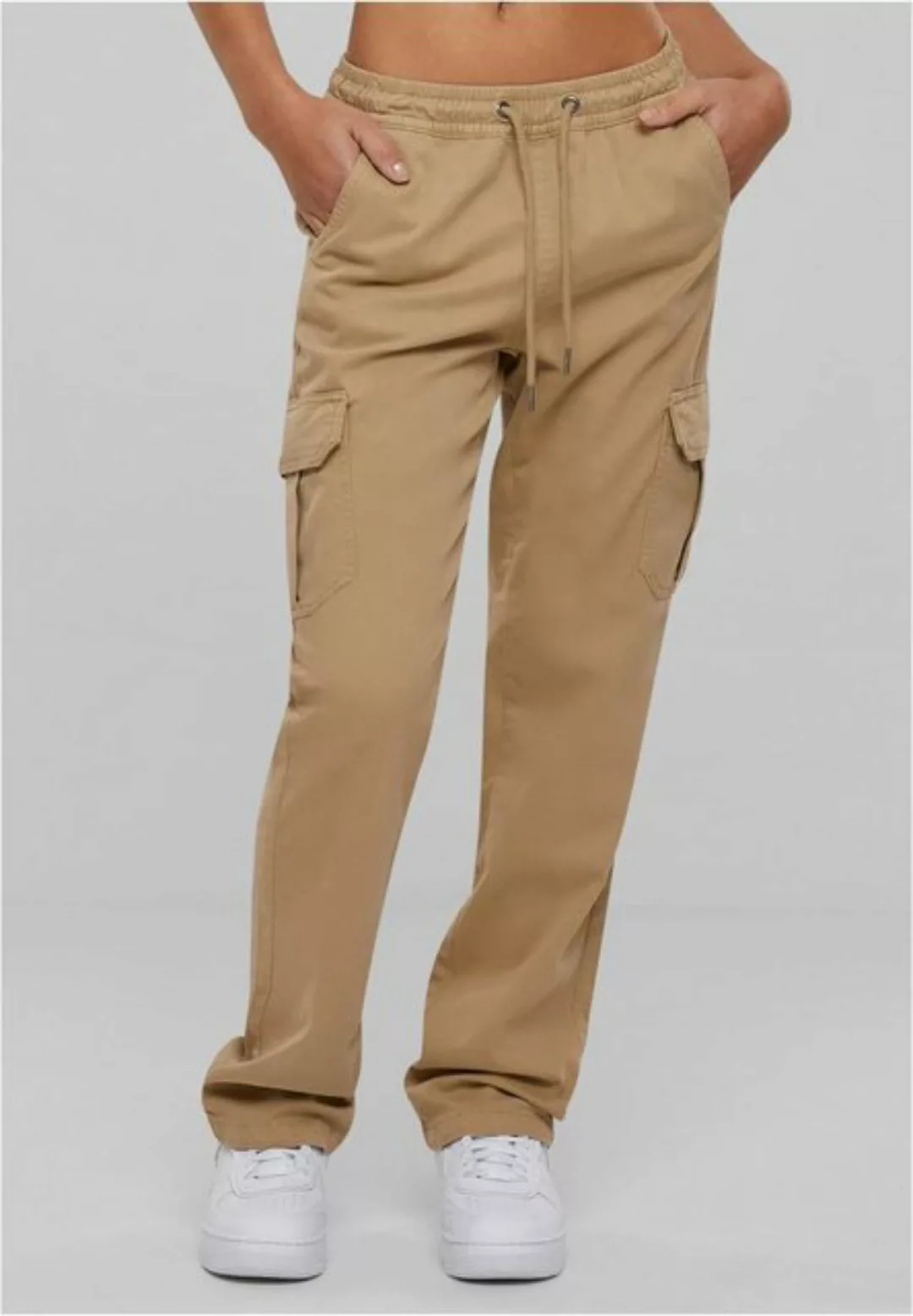 URBAN CLASSICS Funktionshose Ladies High Waist Twill Cargo Pants Damen Carg günstig online kaufen