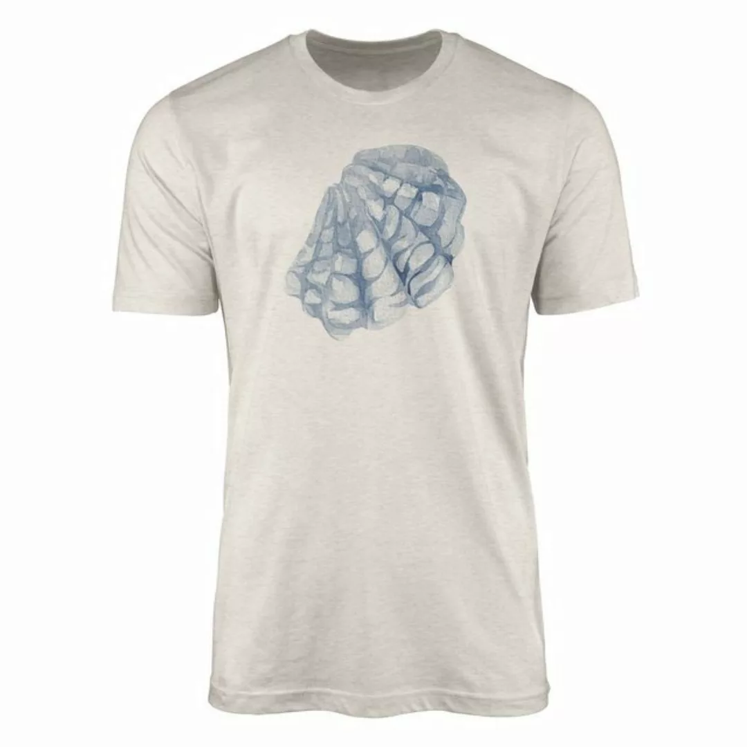 Sinus Art T-Shirt Herren Shirt 100% gekämmte Bio-Baumwolle T-Shirt Muschel günstig online kaufen