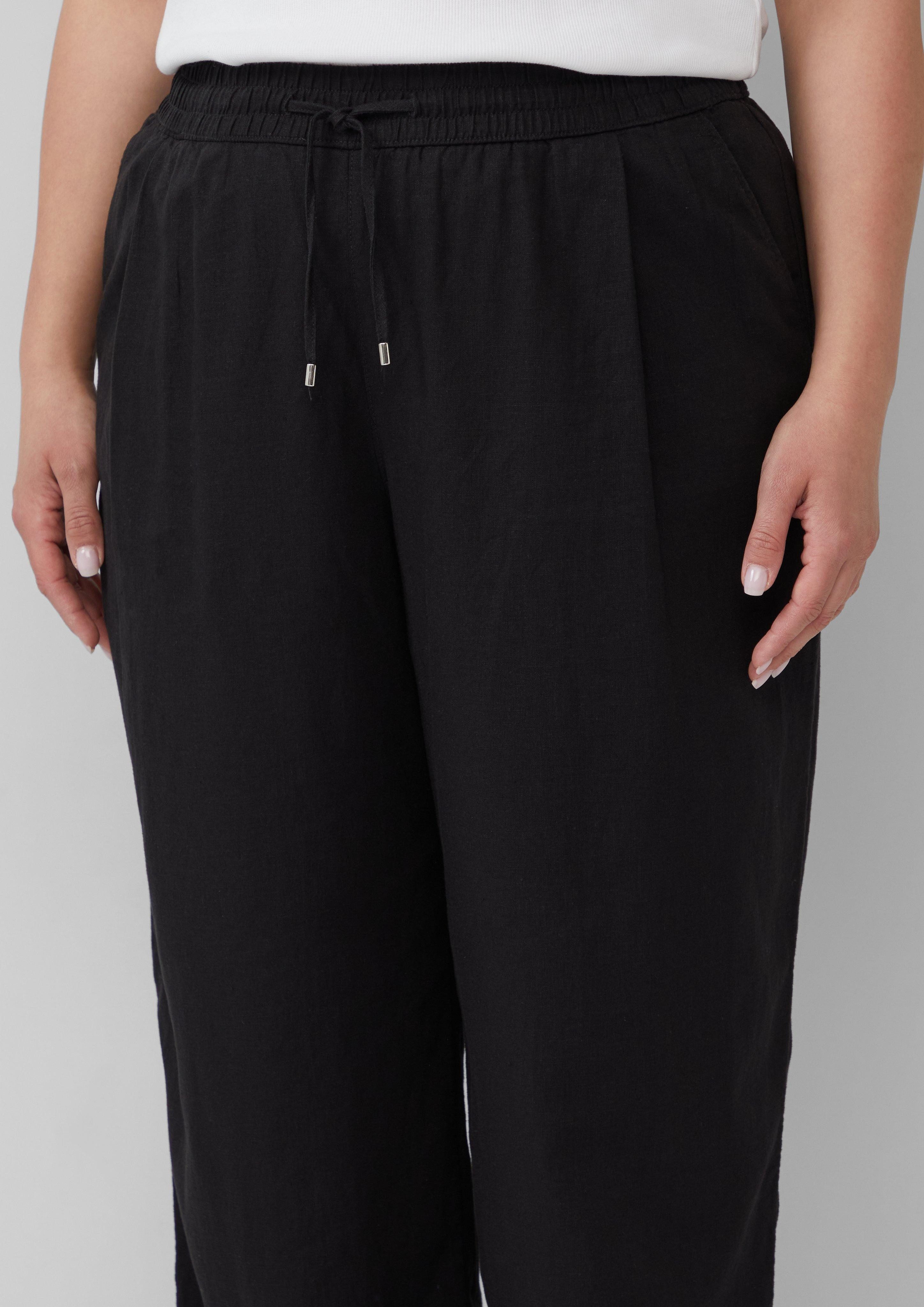 s.Oliver Stoffhose Leichte Leinenmix-Hose mit Elastikbund günstig online kaufen