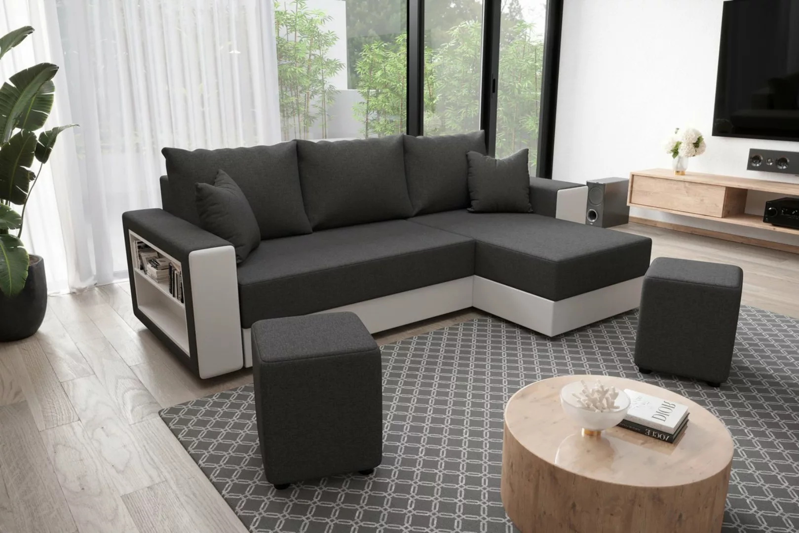 ALTDECOR Ecksofa VEGS, Couch mit Schlaffunktion, Stauraum Wohnlandschaft Fu günstig online kaufen