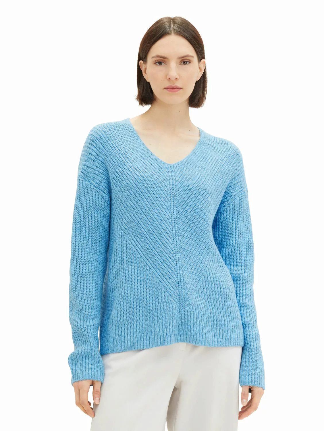 Tom Tailor Damen Pullover KNIT V-NECK - Regular Fit günstig online kaufen