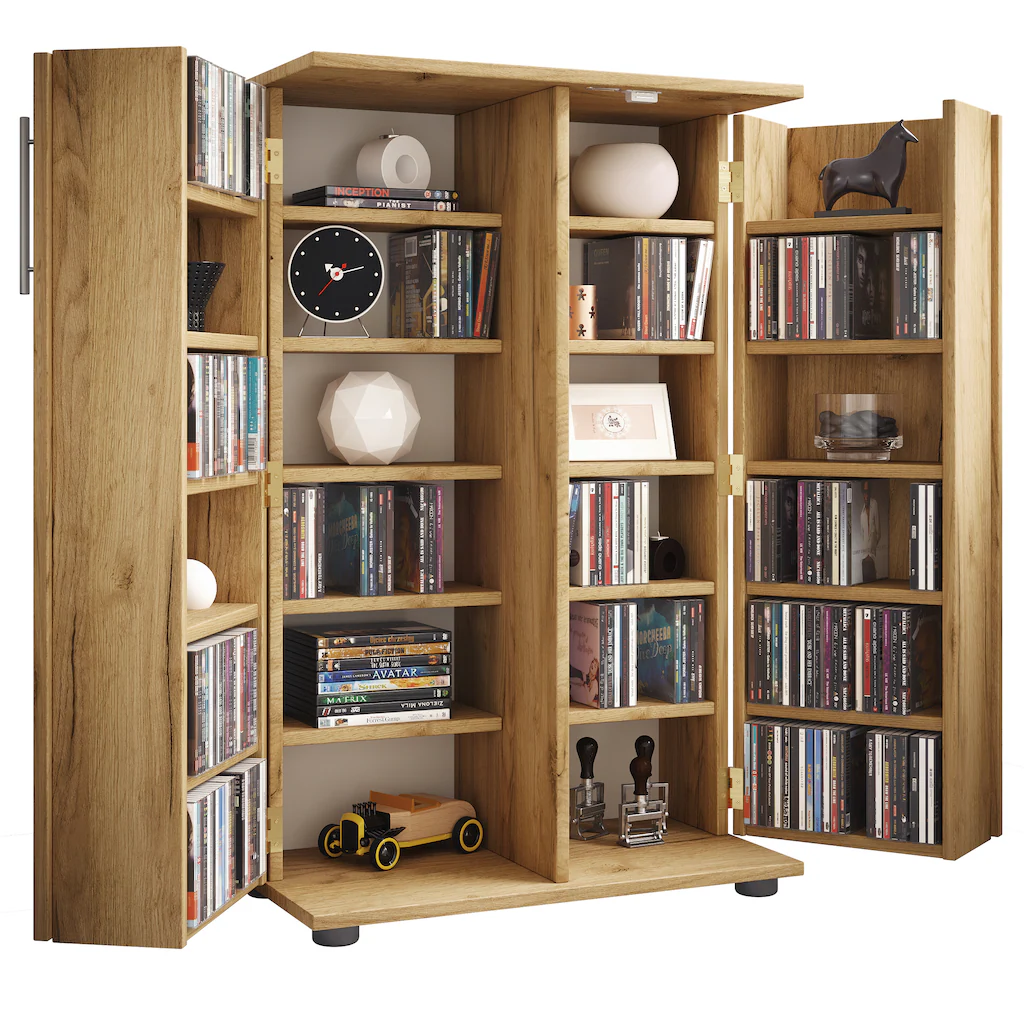 VCM Media-Regal "VCM Holz CD DVD Stand Regal/Schrank  platzsparender CD Sch günstig online kaufen