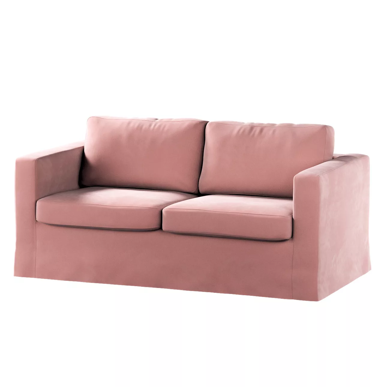 Bezug für Karlstad 2-Sitzer Sofa nicht ausklappbar, lang, koralle, Sofahuss günstig online kaufen