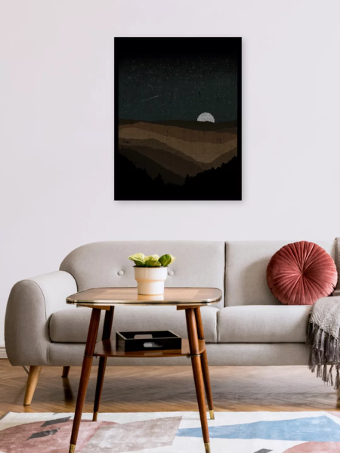 Poster / Leinwandbild - Moonrise (Sepia) günstig online kaufen