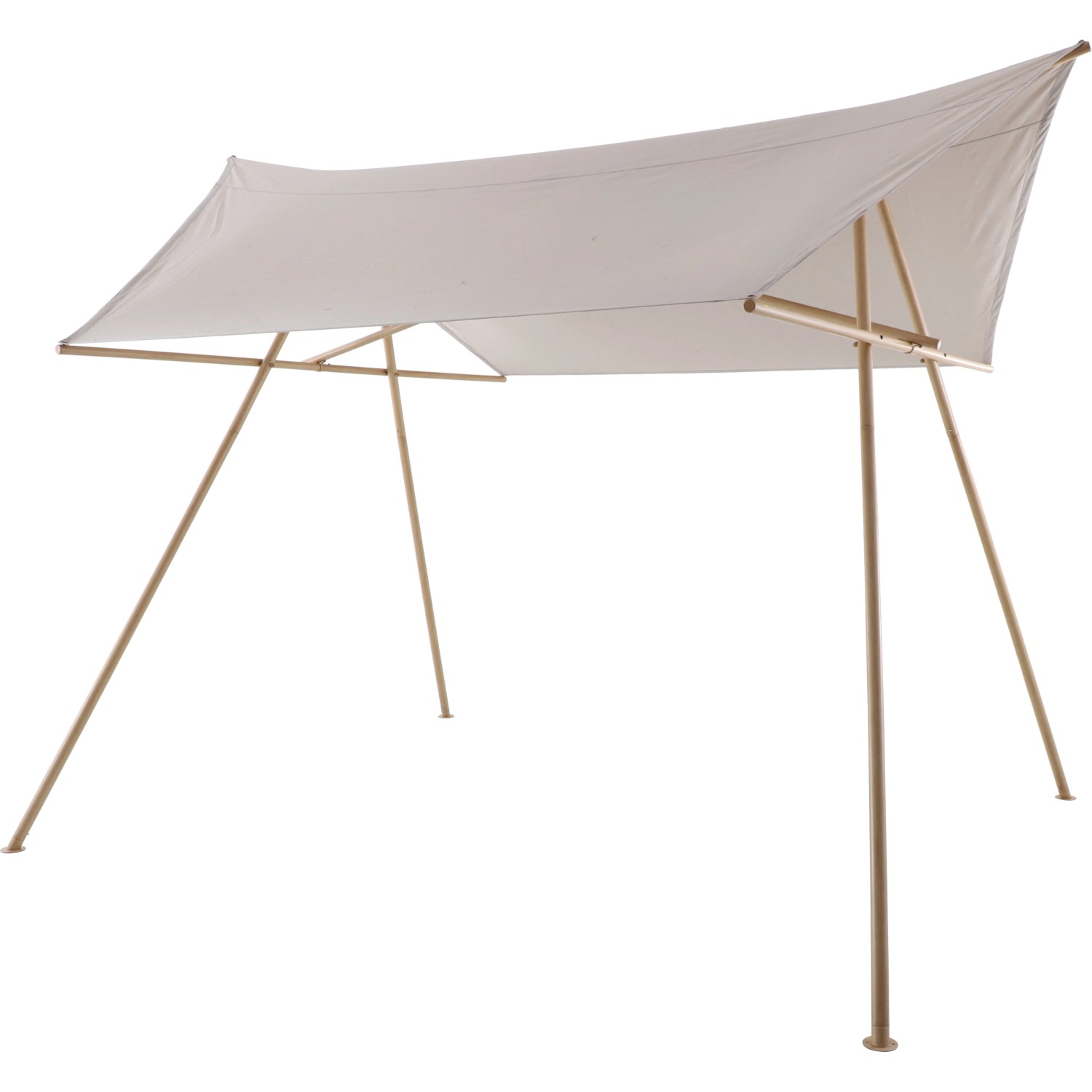 Pavillon Santee mit Stecksystem Stahl-Gestell Taupe 298 cm x 399 cm x 300 c günstig online kaufen