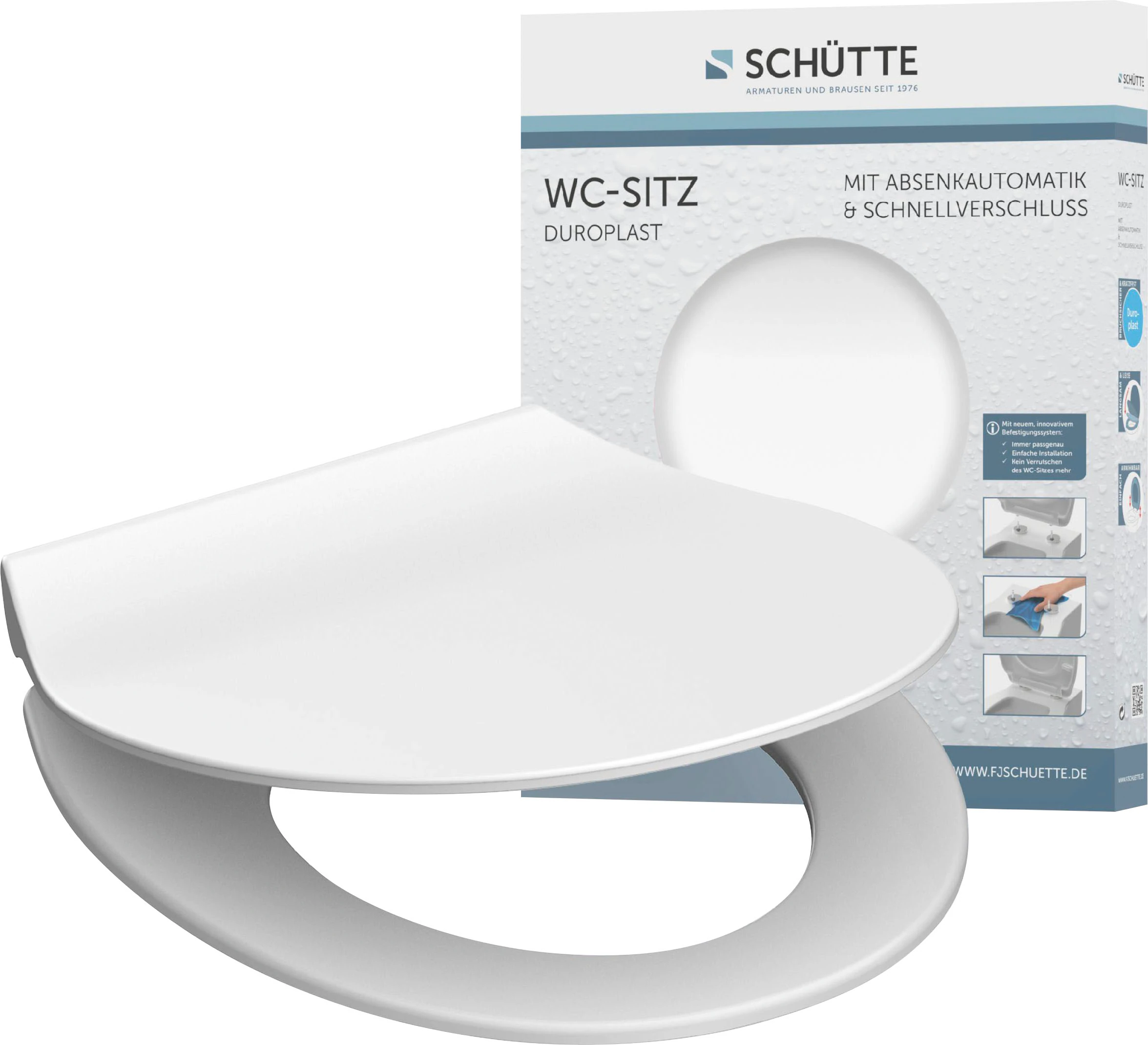 Schütte WC-Sitz "SLIM", Duroplast, Absenkautomatik, Schnellverschluss, beso günstig online kaufen