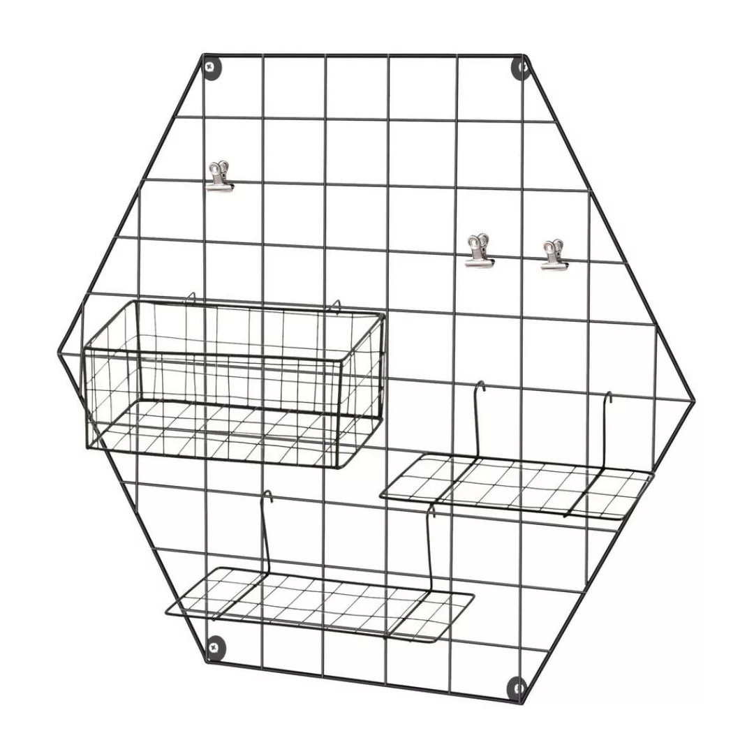 HOMCOM Metallgitter mit Korb, Reagle und Klammern schwarz günstig online kaufen