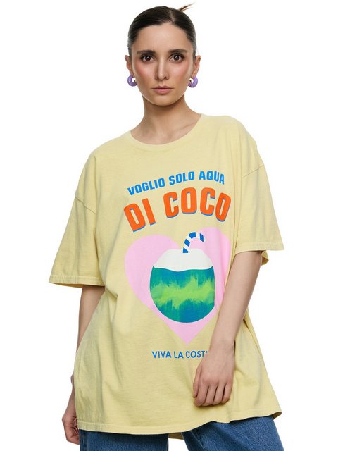 Worldclassca T-Shirt Worldclassca Oversized Print DI COCO T-Shirt Sommer Ob günstig online kaufen