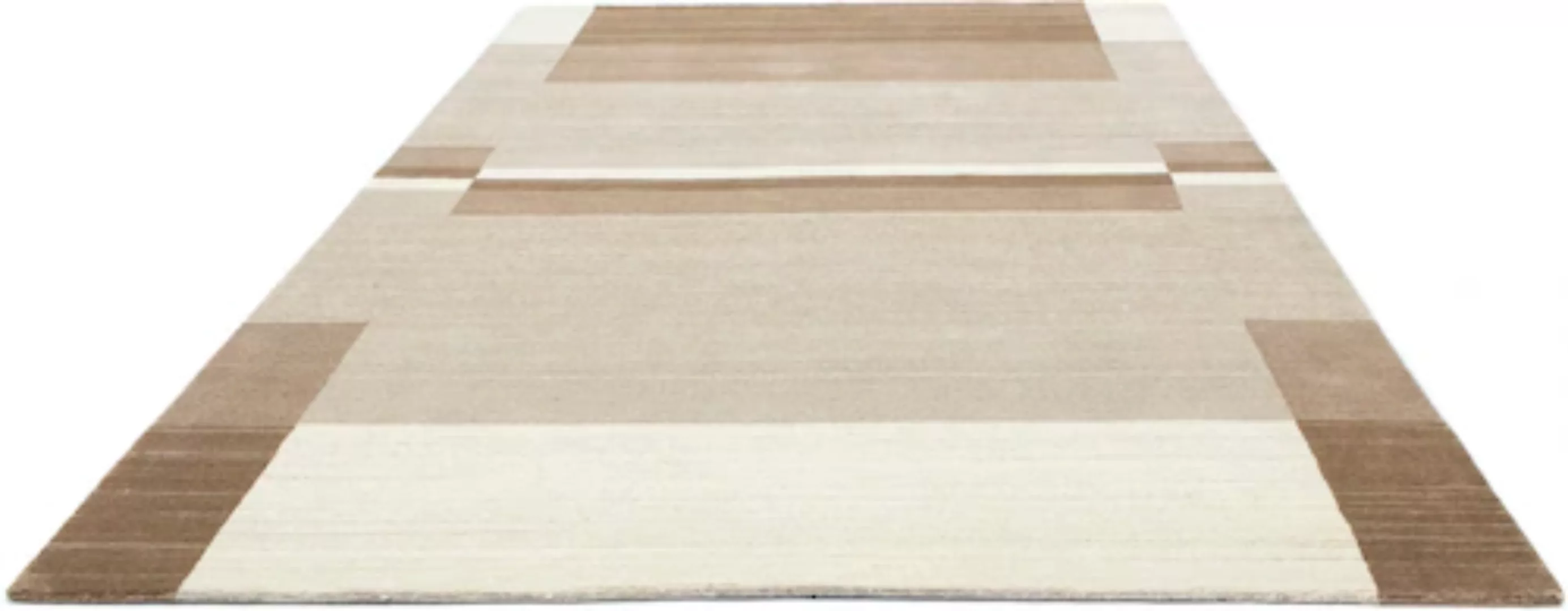 morgenland Wollteppich »Loribaft Teppich handgewebt braun«, rechteckig, Kur günstig online kaufen