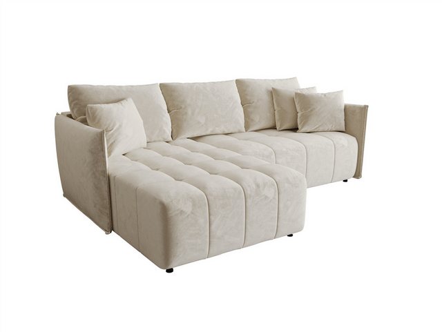 Fun Möbel Ecksofa Schlafsofa Sofa TREVISO in Stoff Monolith, Ottomane Links günstig online kaufen