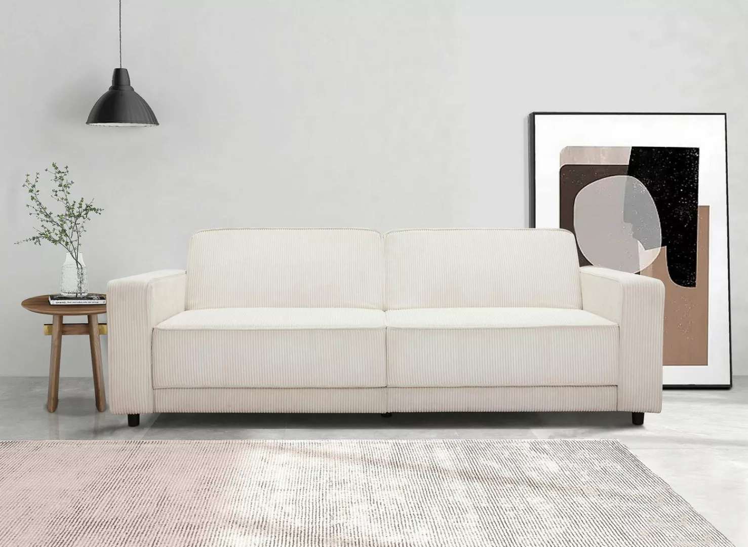 Dorel Home 3-Sitzer Allie Schlafsofa 225 cm, Bett-Funktion (108/190cm), tre günstig online kaufen