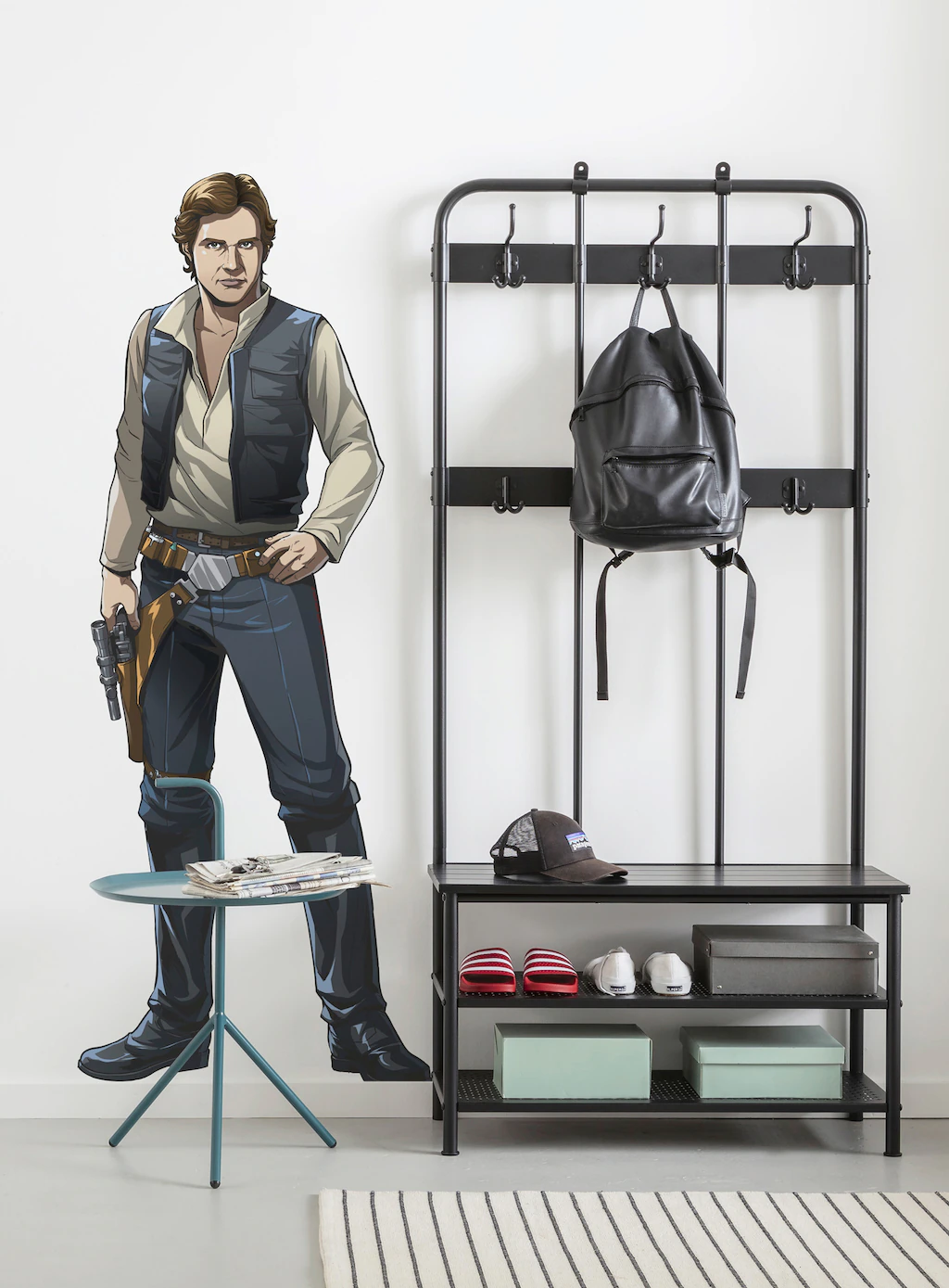 Disney Wandtattoo Star Wars Han Solo Xxl Grau Braun und Crême-Beige 127 x 1 günstig online kaufen