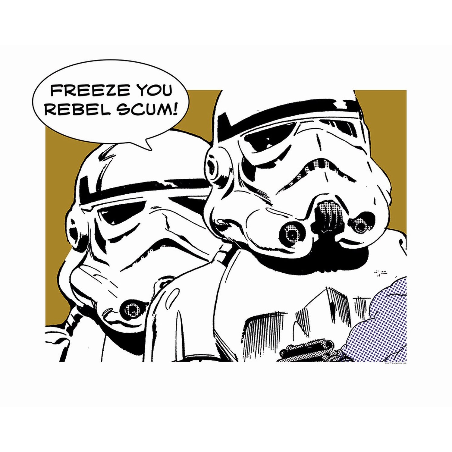Disney Poster Star Wars Stormtrooper Ockergelb Schwarz und Weiß 50 x 40 cm günstig online kaufen