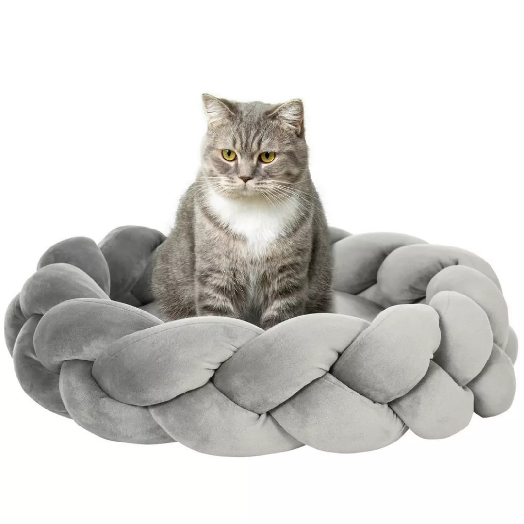 PawHut Hundebett  Rundes Katzenbett, Hundesofa mit waschbarem Donut Kissen, günstig online kaufen