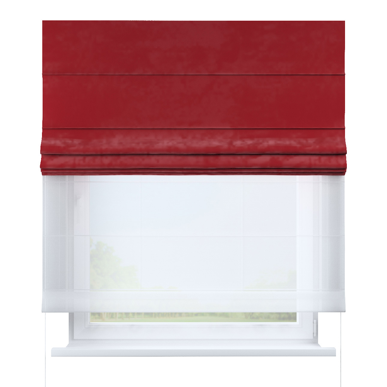 Dekoria Doppelraffrollo Duo, rot, 120 x 160 cm günstig online kaufen