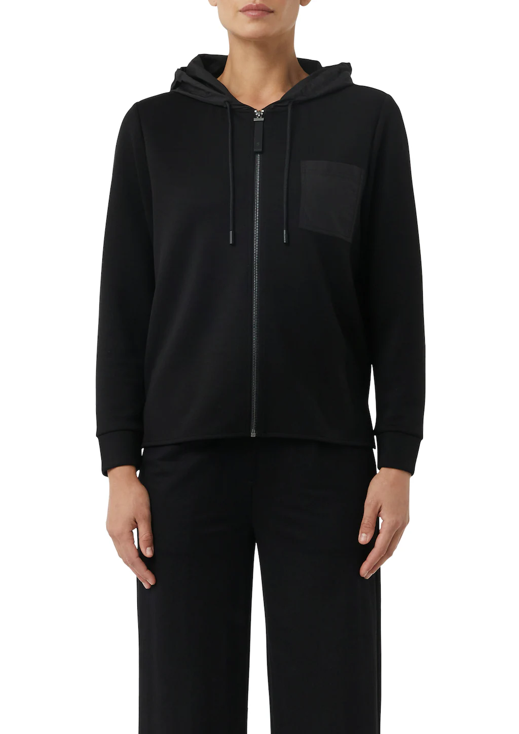 comma casual identity Kapuzensweatjacke, mit aufgesetzter Brusttasche günstig online kaufen