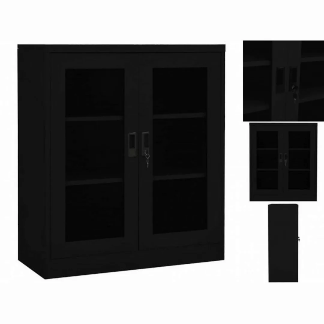 vidaXL Kleiderschrank Büroschrank Schwarz 90x40x105 cm Stahl günstig online kaufen