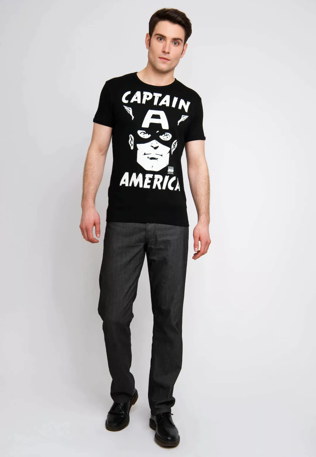 LOGOSHIRT T-Shirt "Captain America - Portrait" günstig online kaufen