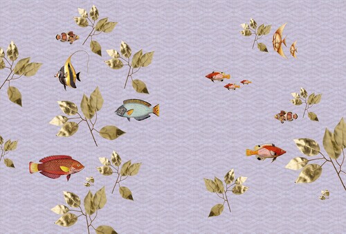 living walls Fototapete »Walls by Patel Brilliant Fish 2«, Vlies, Wand, Sch günstig online kaufen