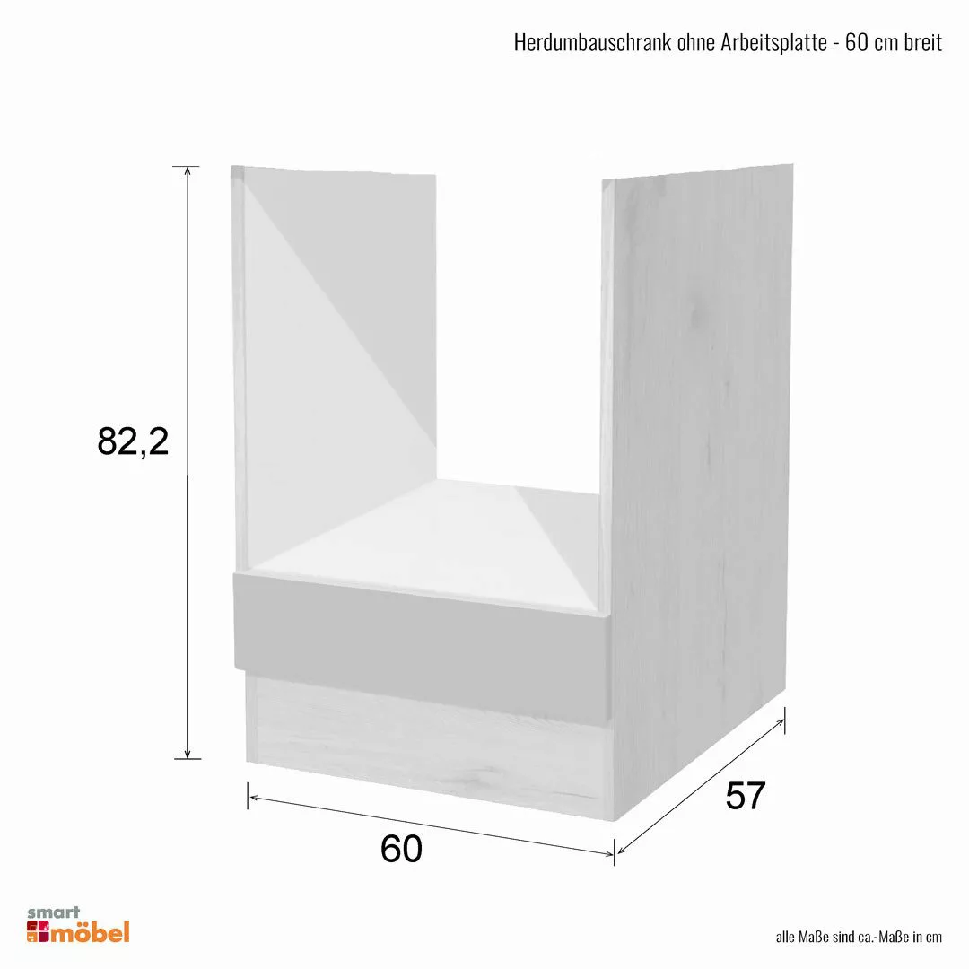 Flex-Well Herdumbauschrank Herdumbauschrank ohne Arbeitsplatte - günstig online kaufen