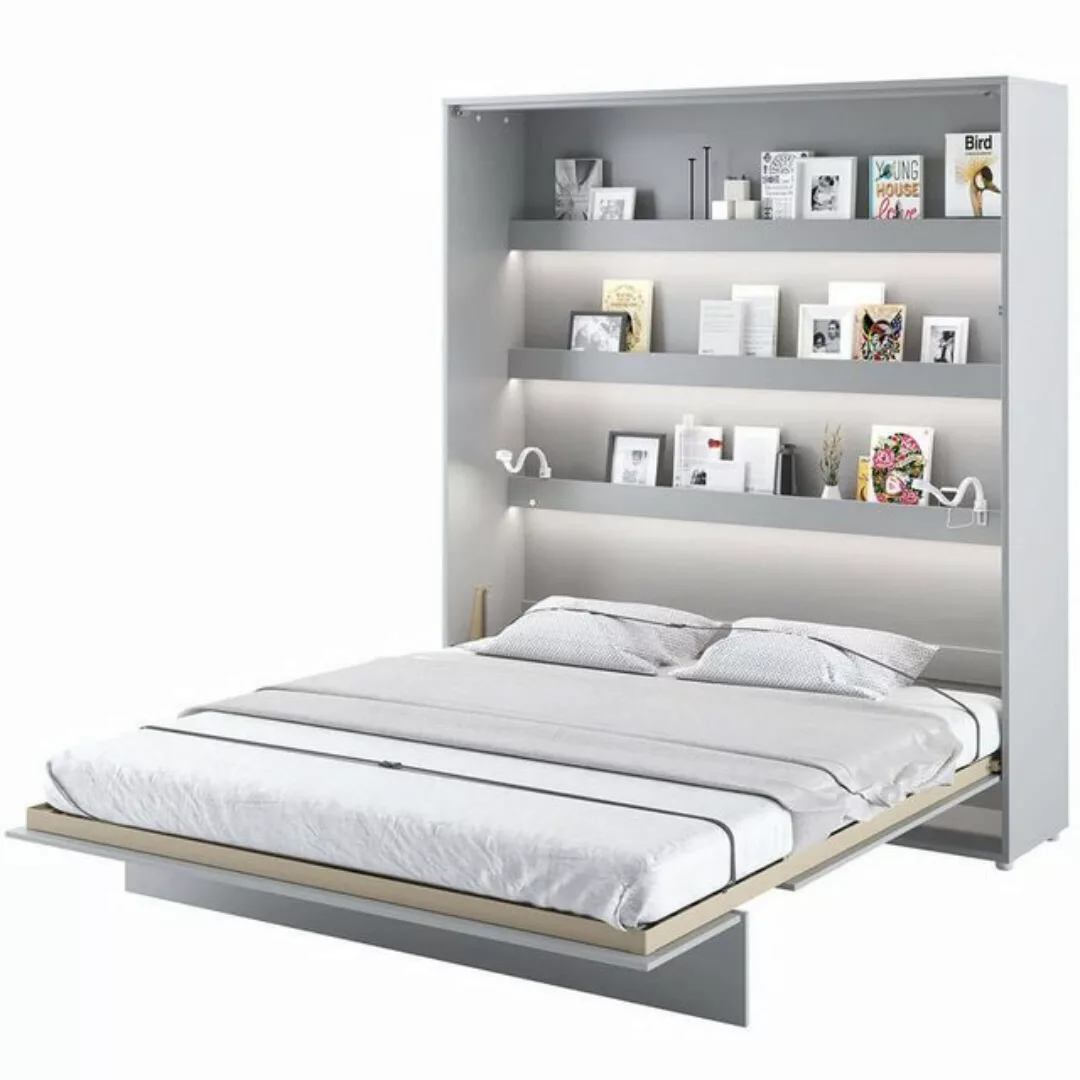 yourhouse24 Schrankbett Bed Concept Wandklappbett Vertikal Gästebett Grau 9 günstig online kaufen